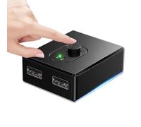 USB 3.0 KVM Switch Hub 1x2 2x1 Conmutador bidireccional USB 3.0 Controlador compartido Divisor para PC Impresora Teclado Ratón Computadora Compatible con(USB 2.0)