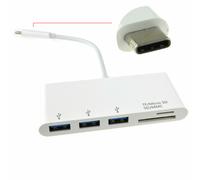 USB 3.1 Tipo C A 3 X USB 3.0 Enchufes Y Lector De Tarjetas SD/Micro SD
