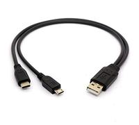 USB 3.1 Tipo C Cable De Carga Multi, USB 2.0 con 1 x Micro USB y 1 x USB C Conectores compacto cargador cable cable 30 cm