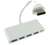 USB 3.1 Tipo C Macho A USB 4 X USB 3.0 HUB Tomas Con PD Para Móvil/Portátil