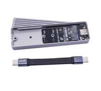 USB 3.2 a carcasa de disco sólido, adaptador de disco sólido, dos protocolos USB C 3.2 x 2 20 Gbps, carcasa de aluminio para adaptador SSD 2242/2280
