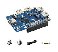 USB 3.2 Gen1 HUB Hat Purpose-Made for Raspberry Pi 4,Compatible with Raspberry Pi 3 B+ 3 B 2B Zero Zero W Zero WH,4X USB 3.2 Gen1 Ports,Compatible with USB 3.0/2.0/1.1,Driver-Free