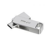 PNY DUO LINK Unidad Flash USB-A/USB-C 64GB Acero Inoxidable