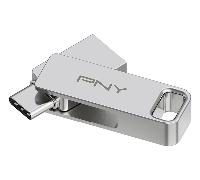 PNY Duo Link de 64GB Unidad Flash Dual USB 3.2 Tipo C para Dispositivos Android y Ordenadores - Almacenamiento móvil Externo para Fotos, vídeos y Mucho más - 200 MB/s