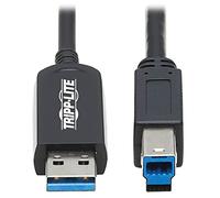 Eaton Tripp Lite USB 3.2 Gen 1 Plenum-Rated Fiber Active Optical Cable (AOC) - 5 Gbps, (A to B M/M), Negro, 20 m (U328F-20M)