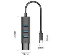 (USB, 30cm) USB C/USB Extension Cable USB Splitter USB C/USB Male to 4 Port USB3.0 Extension Cord USB Splitter Cable for Phone