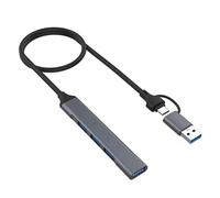 USB 4/7 Puerto C a USB 2.0+USB3. Adaptador USB3. Estación de acoplamiento extensor para teclados de PC, accesorios C