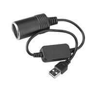 USB 5 V 2,4 A a 12 V 1 A mecheros de coche hembra convertidor de cable convertidor para encendedores, grabadores de conducción, USB macho a enchufe de cigarrillos