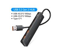(USB A 2 3) Vention 5 en 1 USB 3.2 HUB 10 Gbps Divisor Expansión USB A Tipo C HUB Adaptador multipuerto