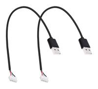 USB A a XH2.54 4Pin Motherboard Connector Convertierungskabel kleine 4Pin XH2.54 Terminal zu USB 2.0 Typ A Adapter Verlängerungskabel Draht für USB Reparatur DIY Ersatz -30CM * 2pcs (USB Stecker)
