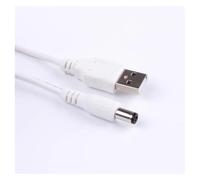 USB a CC 5,5 * 2,5mm 5,5/2,5mm adaptador de toma de corriente Cable de carga 24AWG cables 3,2 pies/1,0 m ángulo negro blanco(White-Straight)