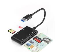 USB-A Lector DNIe Electrónico - Lector Tarjetas SIM & Micro SD, SD, MMC, Memory Stick Pro Duo, M2, Chip, Tacografo Digital, Firma Digital, Lector DNI Electrónico para Dnie Electronico 4.0 y 3.0