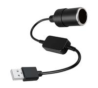 USB A Macho a 12V Coche Encendedor Convertidor Cable de Alimentación, Adaptador USB a Mechero Hembra 5V a 12V Cargador USBA de Encendedor del Coche zócalo para GPS Grabadora de Coche etc (35CM)