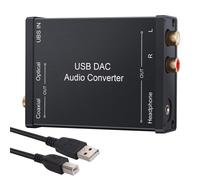 USB a SPDIF Coaxial RCA y Convertidor de Conector de Auriculares de 3,5 Mm USB DAC Adaptador de Audio óPtico USB DAC PCM para Windows