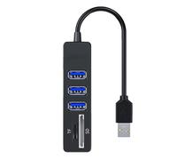 USB Adapter, Multiport Hub, High-Speed Portable Splitter Docking Station, Direct Connection Device for Computer Camera Card Reader Laptop Accessories Workplace Travel Use, 3.35inch