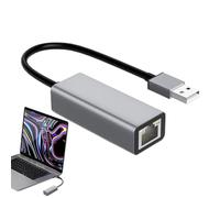 USB Adapter, Type C Converter, Ethernet Network Connector, High Speed Data Transfer, Plug and Play Compact Design Portable Size, for Business, Education, Travel, 0.67 Inches