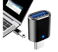 USB al adaptador - aleación de aluminio 3x1.6cm 5Gbps Converter | macho a USB 3 hembra adaptador con luz indicadora LED | Carga rápida y transferencia de datos para el ordenador portátil cargador PC