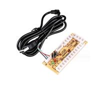 USB Arcade Joystick Placa de Circuito DIY Tablero PC Joystick Control Tarjeta Pequeña Chip Máquina de Lucha Consola de Juegos Joystick (Tablero con línea)