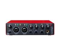USB Audio Interface, 24Bit/192kHz Professional High-Fidelity Sound Card | Live Sound Card Audio Mixer, Streaming Podcast Audio Interface, for Guitarists, Vocalists(Red)
