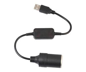USB Auf Auto Zigarettenanzünder Adapter - 5 V Zu 12 V Konverter | 12 W Spannungswandler Steckdose Für Und GPS, Kabelgebundener Controller Stecker Verlängerungskabel Schwarz Plug & Play