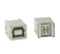 USB B HEMBRA SIMPLE CONECTOR 180°, PARA CI