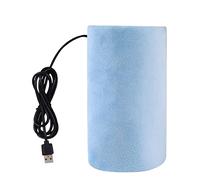 USB Baby Bottle Cover Portable Outdoor Baby Bottle Calentador de Leche Montado en el Coche Calentador de Leche Cover Warm Bag out Portable Winter Caldera Y Radiadores (Light Blue, One Size)