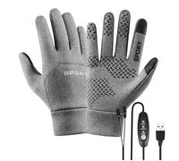 USB Beheizte Handschuhe - 3 Heizstufen Touchscreen Design | Elektrische Thermofäustlinge | Wiederaufladbare Warme Handschuhe für Winter Radfahren Outdoor Camping Autofahren Wandern Büro Zuhause