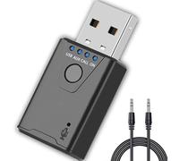 USB Bluetooth 5.4 Adaptador Bluetooth para TV, Llamadas Manos Libres, música estéreo, emparejamiento Dual con 15 Horas de Tiempo de reproducción para Radio de automóvil, Sistema estéreo y Auriculares