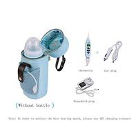USB Bolsa De Aislamiento De Calefacción Conjunto De Bolsa De Control De Temperatura Inteligente Fuera Del Termostato De Coche Portátil De Leche Azul