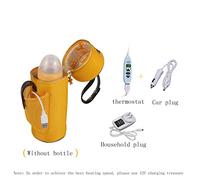 USB Botella De Aislamiento De Calefacción Conjunto De Bolsa De Control De Temperatura Inteligente Fuera Del Termostato De Coche Portátil De Leche Amarillo