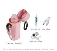USB Botella De Aislamiento De La Bolsa De Aislamiento Conjunto Control De Temperatura Inteligente Fuera Del Termostato Del Coche Portátil De Leche Rosa