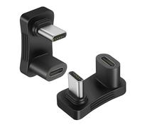 USB C 180 Grad Adapter, 2 Stück USB C Winkelstecker mit 10Gbps, 4K@60Hz und PD100W Schnellladung usb c winkel für Steam Deck, für Switch,für Laptop, für Tablet, für SAMSUNG