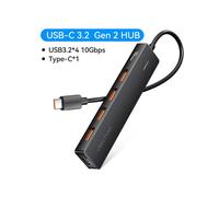 (USB-C 3.2 Gen2 10G) Concentrador USB C Vention de 10 Gbps, divisor USB tipo C 3.2 Gen2, concentrador
