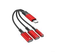USB C a ABS de 3,5 mm, construcción USB C a ABS de 3,5 mm, construcción USB | Escucha música mientras se carga, puerto auxiliar de 3.5 mm, entrega de energía USB C, conmutación sin problemas, sin retraso