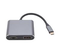 USB C a DisplayPort Dual, Interfaz Multimedia de Alta definición Adaptador de Monitor Dual 8K YUV422 4K 144Hz DisplayPort Splitter para Tableta portátil