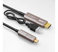 USB C a HDMI fibra óptica cable,CHENLENIC Cable USB C a HDMI de fibra óptica USB 3.1 tipo C a cable HDMI-10Meter