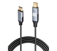 USB-C a Mini DisplayPort DP, 1,8 m Cable USB Tipo-C Macho a Mini DisplayPort, 4K/60Hz, Full HD, Plug & Play, Dynamic HDR, Adaptador Unidireccional para MacBook, iPad Pro