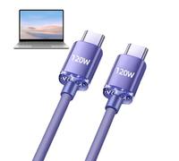 USB C Cable 120W PD - 1M Fast Charge Tissée Double Port | Repartiteur USB Type C, Charge Rapide 2 en 1 Power Delivery, Câble Appareils Smartphone Tablette Laptop Usage, Protection Surtension Hau