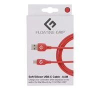 USB-C Cable covered in Red soft silicon by FLOATING GRIP (0,5M) (Electronic Games)