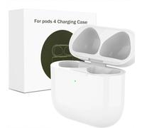 USB-C Carcasa de Carga inalámbrica Compatible con Air Pod 4 (2024), con Funda de Cuero Reemplazo Original Type-C Wireless Charging Case con Botón de Sincronización Bluetooth
