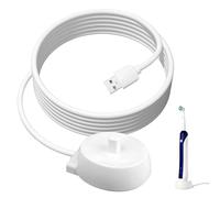 USB C Cargador Cepillo de Dientes Eléctrico Modelo 3757 para Oral-B Braun, Base de Carga Charger Viaje Compatible con Pro 2/3 Pro 600 700 1000 Genius 8500 8900 9000N D12 D16 D20 OC20 Smart IO Series