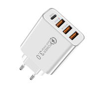 USB -C Cargador rápido -Adaptador de Choque múltiple de Alta Velocidad, convertidor electrónico Compatible con computadora portátil, Tableta y Dispositivos Tipo C | Ideal para casa, Oficina, Coche y