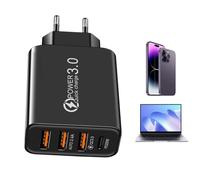 USB C Cargadores, Ayuno Múltiples Cargadores con USB C | Cargador Alemán, Fuente de Alimentación Rápida Factura, Accesorios para Tableta De Smartphone En Casa