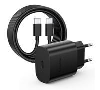 USB C Charger 30 W Super Fast Charge for Samsung Galaxy S26/S25/S24 Ultra/S23+/S23 Ultra/S22/S21/Note20, iPhone Google Pixel, Reemplazo USB C Manos Plug Adapter Quick Charger + 2 M Type-C