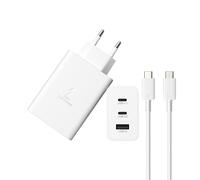 USB C Charger, 65 W 3 puertos Toma USBC Cargador rápido iPhone, Multi Corriente PD+QC 3.1A Tipo C Adaptador para iPhone 16, 15, 14, 13, 12, 11 Pro Max X XS XR 8 7 6S Plus Mini SE, iPad,Samsung Galaxy