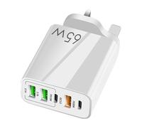 USB C Charger Block 4 Port Fast Charging Hub | Adaptador de Dispositivo PD Tipo C para Tableta para Portátil Auriculares | Estación de Cargador de Tapón de Pared