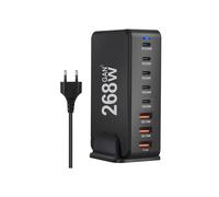 USB-C Charging Station - Unspecified - 268W - 5 USB-C Ports - 3 USB-A Ports - Fast Charging