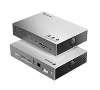 USB C Dock 8K Display, estación de Acoplamiento para portátil Yottamaster 15 en 1 USB-C a 40 Gbps, DisplayPort, Carga de portátil de 60 W, S/PDIF, Audio, 6 USB, Gigabit Ethernet, SD/TF-Plata.