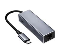 USB C Docking Station, 100W PD Input Multiport Adapter, Portable USB C Dock for Charge & Data Transmission, Data Transfer, External Display Support for Laptops & Devices
