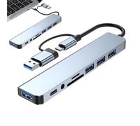 USB C Docking Station - 8 in 1 Aluminum USB C Dock with ÚSB 3.0